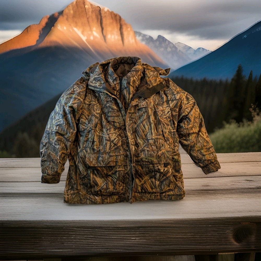 Cabela's Dry-Plus 3 in 1 Hunting 2 Piece In Mossy Oak Shadow Grass Jacket Sz L